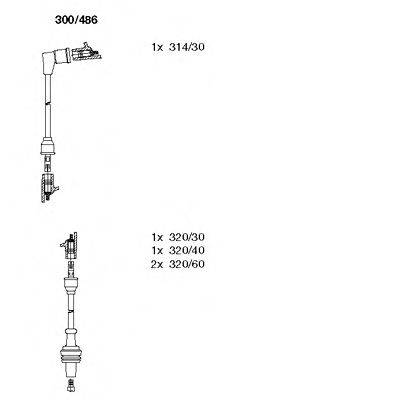 Комплект проводов зажигания BREMI 300/486
