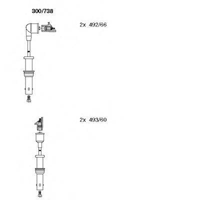 Комплект проводов зажигания BREMI 300/738