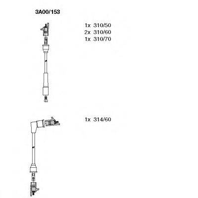 Комплект проводов зажигания BREMI 3A00153