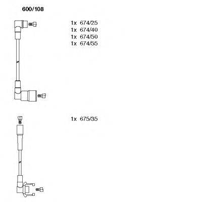 Комплект проводов зажигания BREMI 600/108