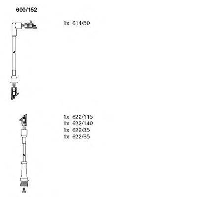 Комплект проводов зажигания BREMI 600/152