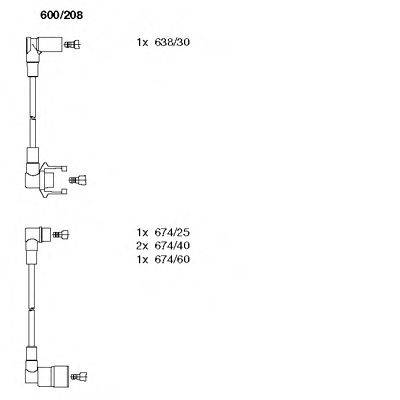 Комплект проводов зажигания FACET 48540