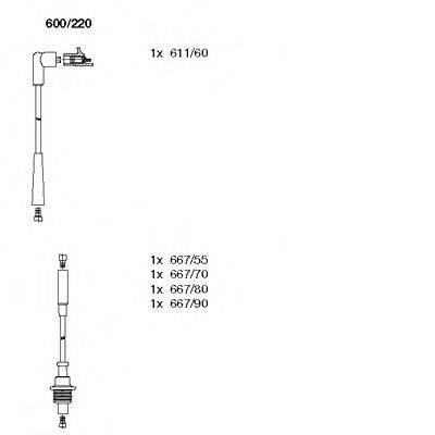 Комплект проводов зажигания BREMI 600/220