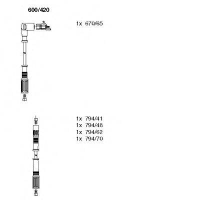 Комплект проводов зажигания BREMI 600/420