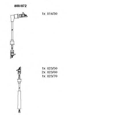 Комплект проводов зажигания BREMI 800/872