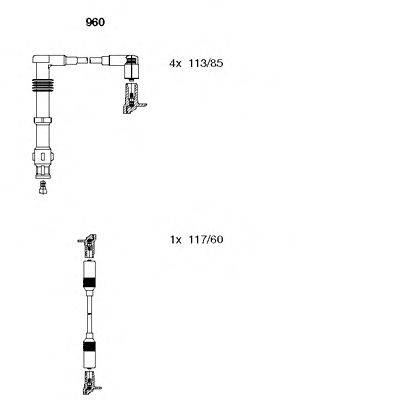 Комплект проводов зажигания BREMI 960
