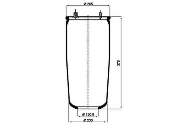 Кожух пневматической рессоры FEBI BILSTEIN 24248