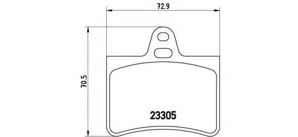 Комплект тормозных колодок, дисковый тормоз BREMBO P61073