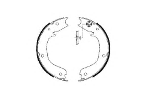 Комплект тормозных колодок, стояночная тормозная система MINTEX MFR627