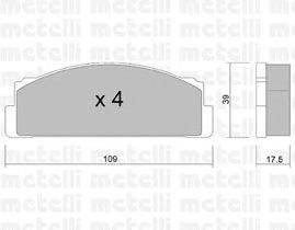 Комплект тормозных колодок, дисковый тормоз METELLI 22-0001-0