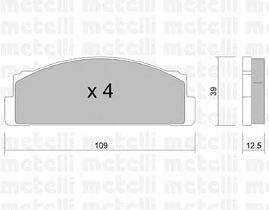 Комплект тормозных колодок, дисковый тормоз METELLI 22-0001-1