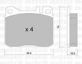 Комплект тормозных колодок, дисковый тормоз METELLI 22-0011-2