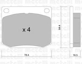 Комплект тормозных колодок, дисковый тормоз METELLI 22-0018-0