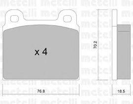 Комплект тормозных колодок, дисковый тормоз METELLI 22-0078-0