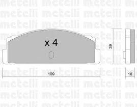 Комплект тормозных колодок, дисковый тормоз METELLI 22-0086-0