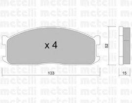 Комплект тормозных колодок, дисковый тормоз METELLI 2202320