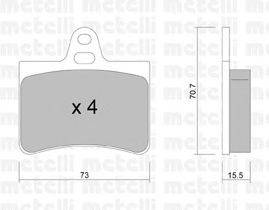 Комплект тормозных колодок, дисковый тормоз METELLI 22-0333-0