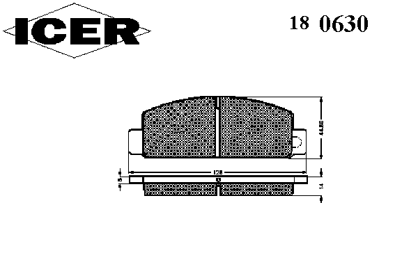 Комплект тормозных колодок, дисковый тормоз ICER 180630