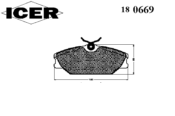Комплект тормозных колодок, дисковый тормоз ICER 180669