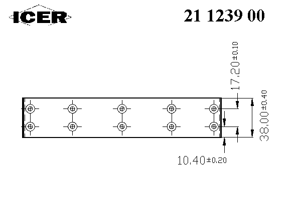 Комплект тормозных башмаков, барабанные тормоза ICER 11239