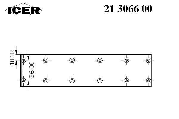 Комплект тормозных башмаков, барабанные тормоза ICER 13066