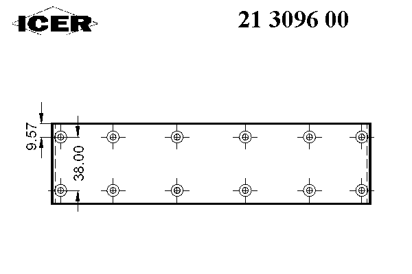 Комплект тормозных башмаков, барабанные тормоза ICER 21309600