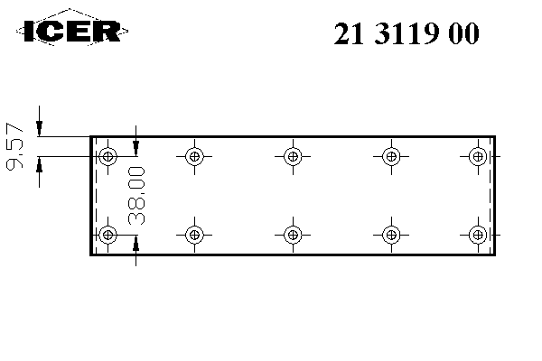 Комплект тормозных башмаков, барабанные тормоза ICER 13119