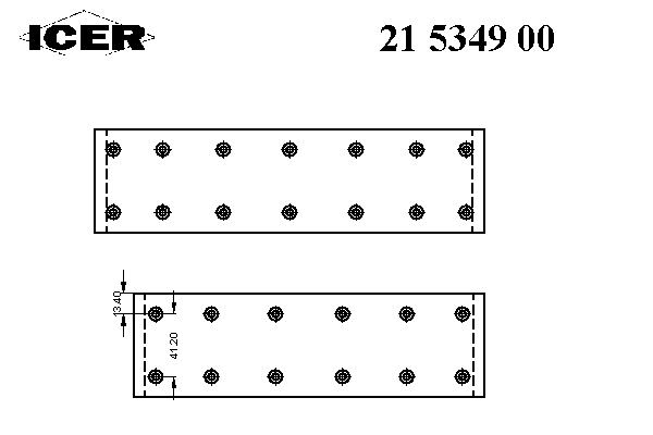 Комплект тормозных башмаков, барабанные тормоза ICER 15350