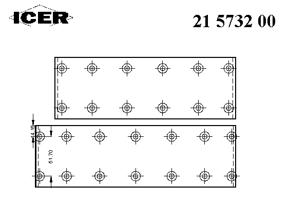 Комплект тормозных башмаков, барабанные тормоза ICER 15733