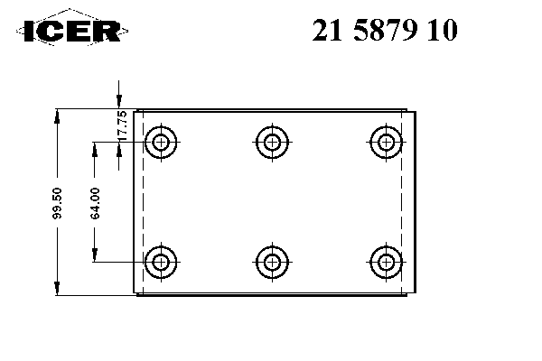 Комплект тормозных башмаков, барабанные тормоза ICER 21 5879 10