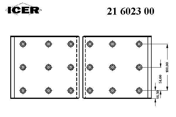 Комплект тормозных башмаков, барабанные тормоза ICER 17964