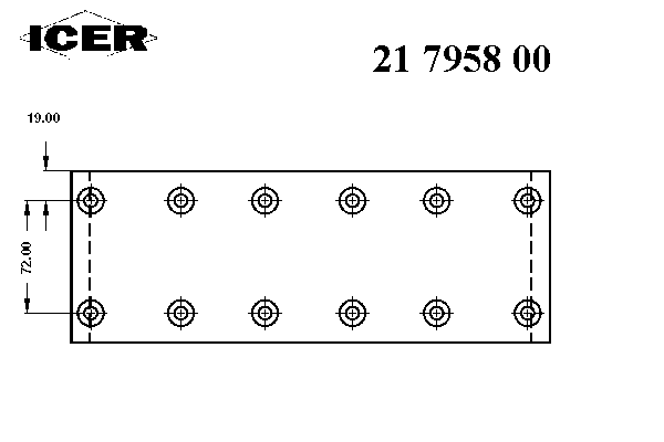 Комплект тормозных башмаков, барабанные тормоза ICER 17958