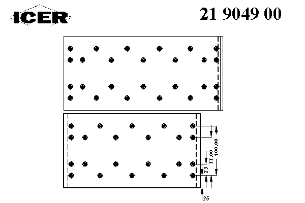 Комплект тормозных башмаков, барабанные тормоза ICER 19199