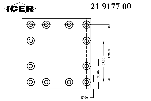 Комплект тормозных башмаков, барабанные тормоза ICER 19177