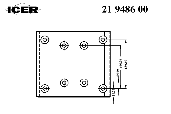 Комплект тормозных башмаков, барабанные тормоза ICER 19486