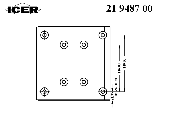 Комплект тормозных башмаков, барабанные тормоза ICER 19487
