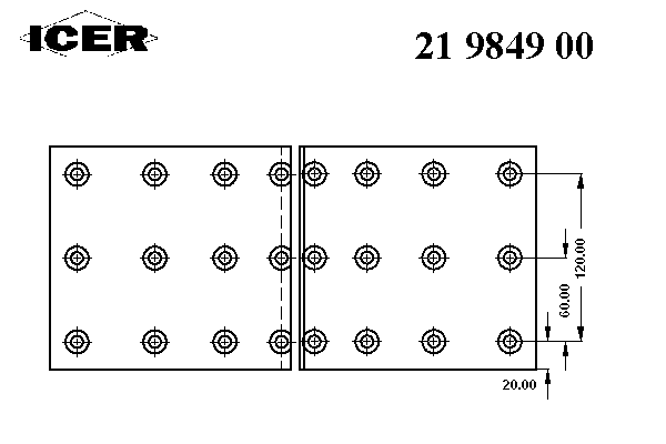 Комплект тормозных башмаков, барабанные тормоза ICER 19849