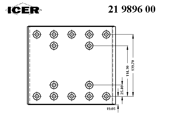Комплект тормозных башмаков, барабанные тормоза ICER 19896