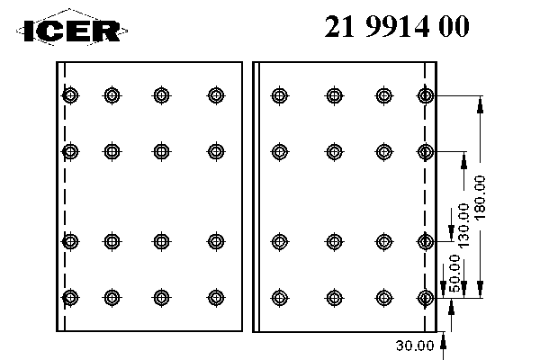 Комплект тормозных башмаков, барабанные тормоза ICER 19915