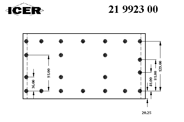 Комплект тормозных башмаков, барабанные тормоза ICER 19923