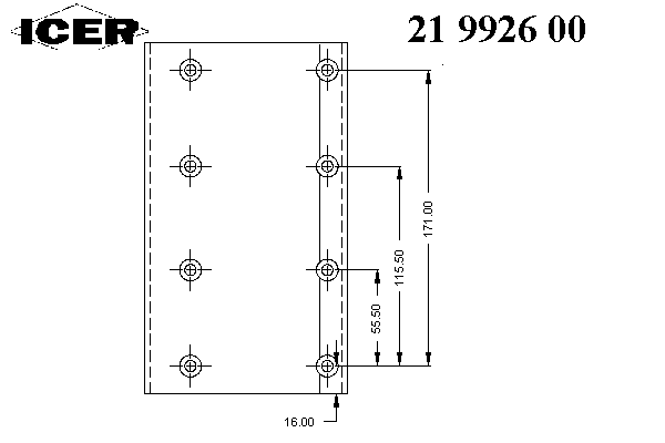 Комплект тормозных башмаков, барабанные тормоза ICER 19926