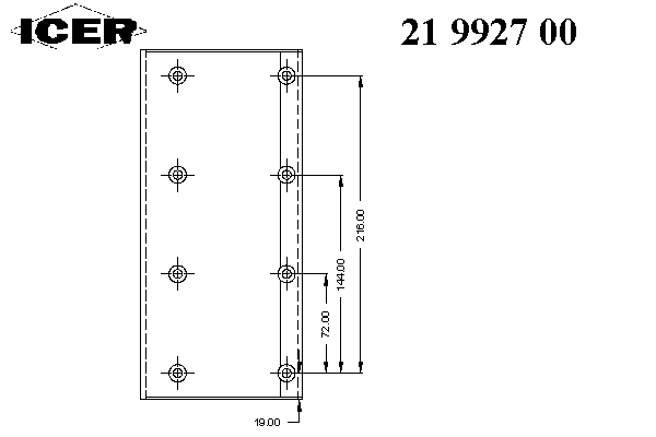 Комплект тормозных башмаков, барабанные тормоза ICER 19927