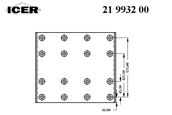 Комплект тормозных башмаков, барабанные тормоза ICER 19932