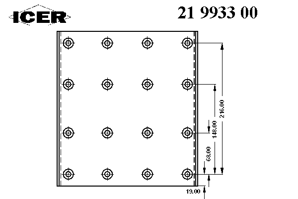 Комплект тормозных башмаков, барабанные тормоза ICER 19933