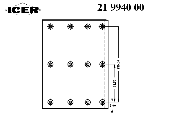 Комплект тормозных башмаков, барабанные тормоза ICER 19940