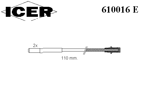 Сигнализатор, износ тормозных колодок ICER 610016 E