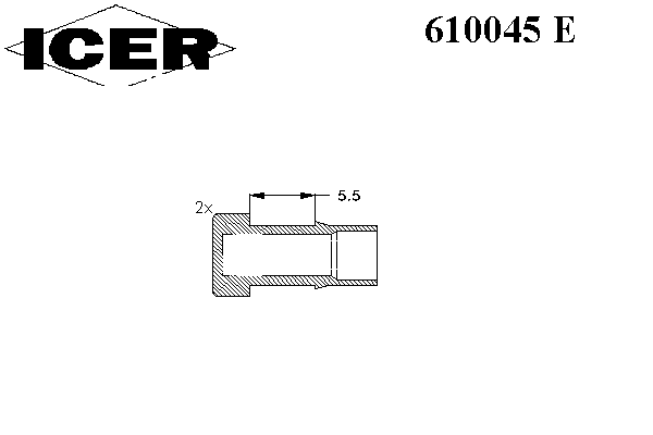 ICER (НОМЕР: 610045 E) Сигнализатор, износ тормозных колодок