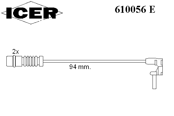 Сигнализатор, износ тормозных колодок ICER 610056 E