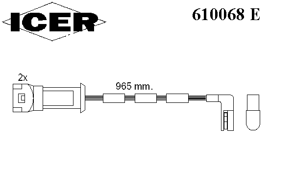 Сигнализатор, износ тормозных колодок ICER 610068 E