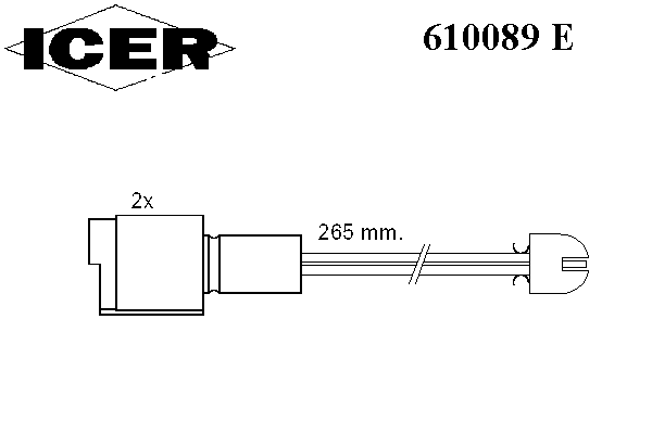 Сигнализатор, износ тормозных колодок ICER 610089 E